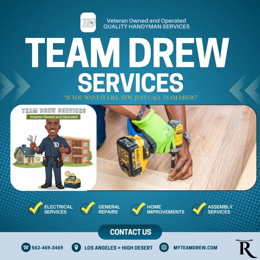 Veteran owned Team Drew handyman installing hardwood floor