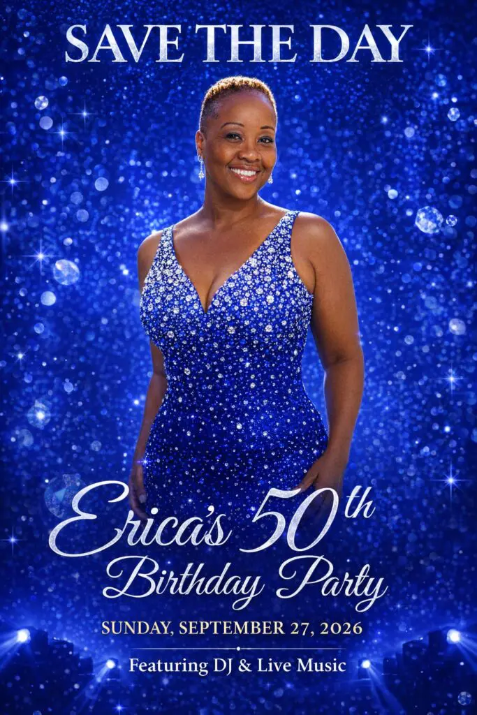 Sapphire Party Poster