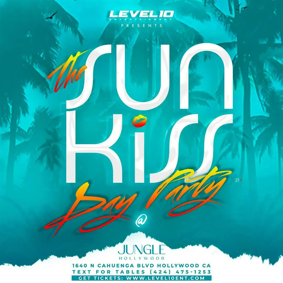 Promotional poster for Sun Kiss day party