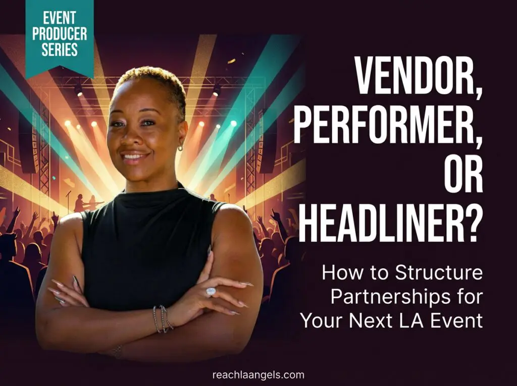 Erica “EMissyK” Lindsay in the Event Producer Series promo about structuring vendor, performer, and headliner partnerships for LA events.