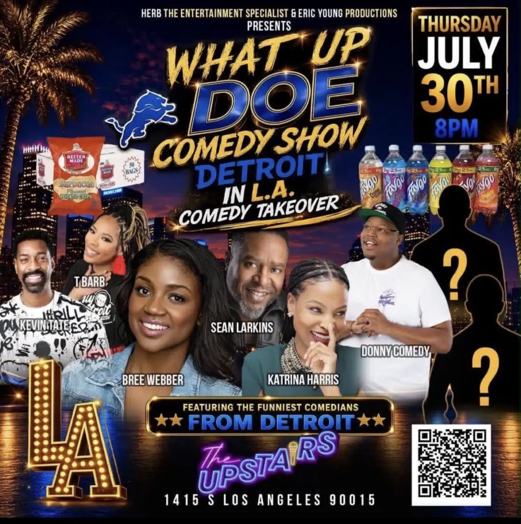 What Up Doe comedy show flyer, LA takeover
